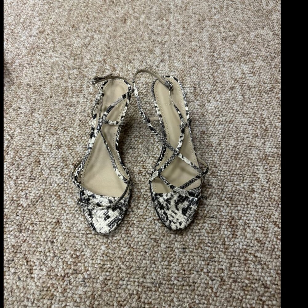 Theory Strappy Sandal in Python Print Leather Kit… - image 2